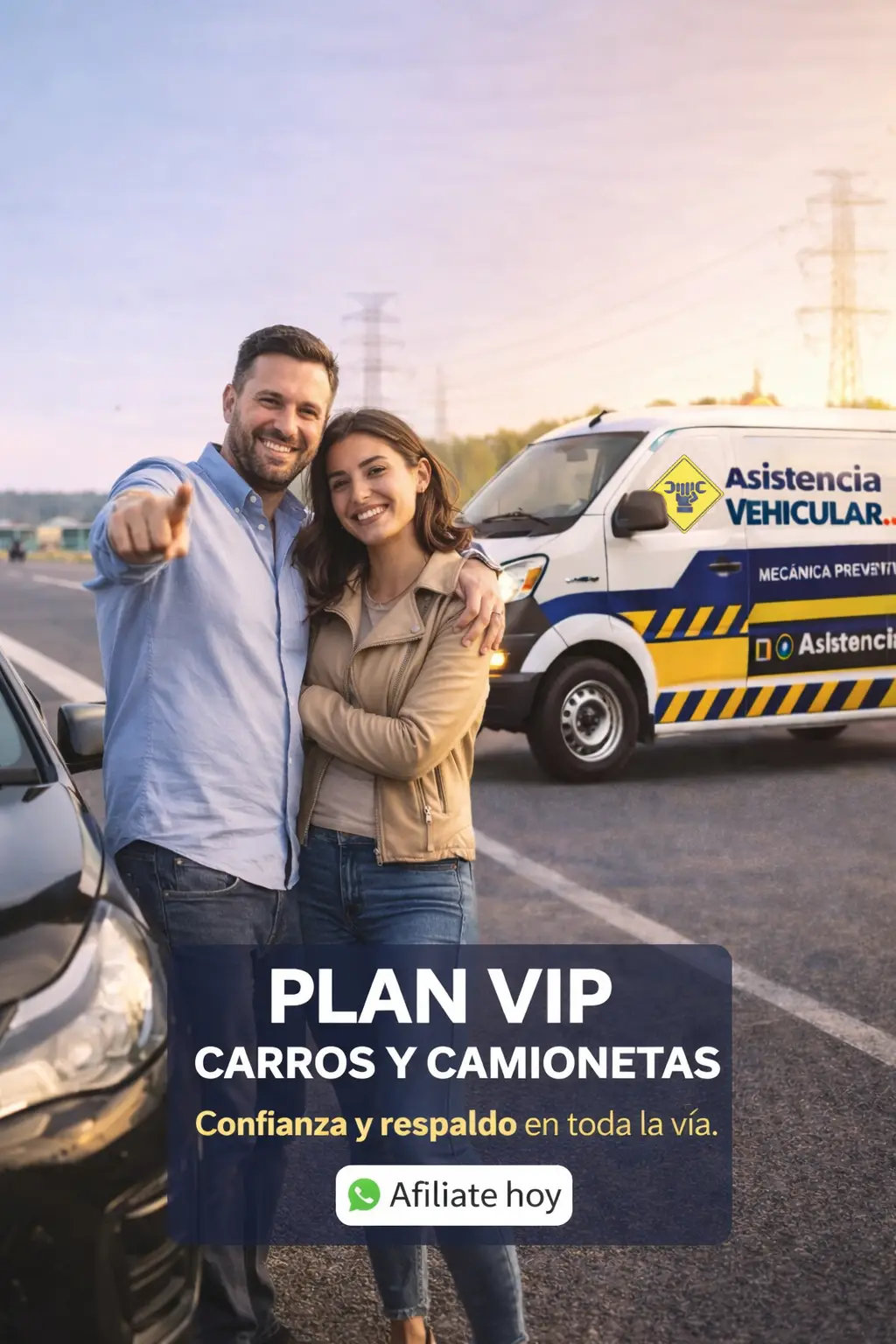 Plan VIP de Asistencia Vehicular para carros y camionetas con atención en vía y respaldo inmediato