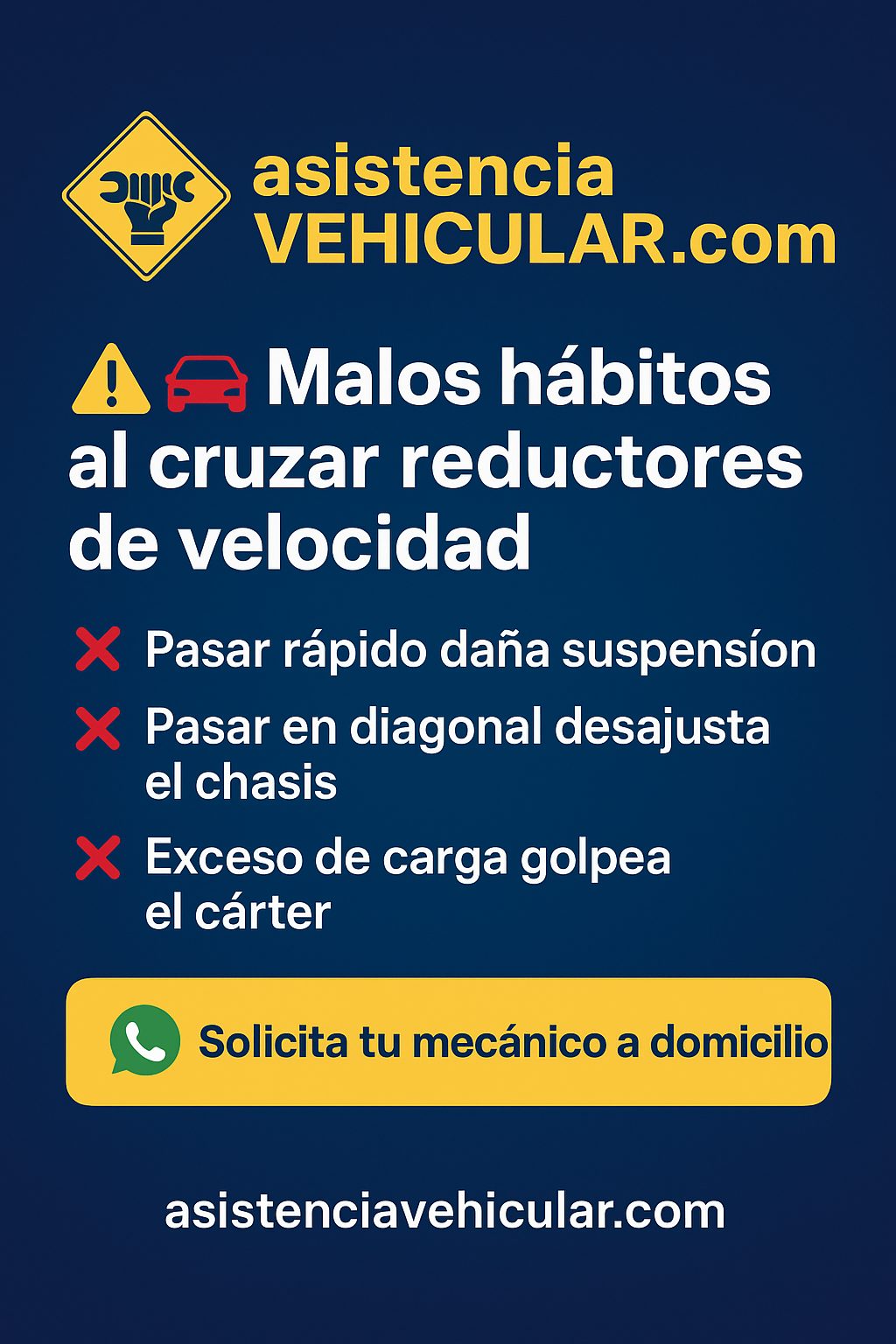 Malos hábitos al cruzar reductores de velocidad