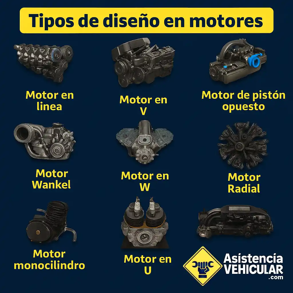 Tipos de diseño de motores cómo funcionan y en qué se diferencian
